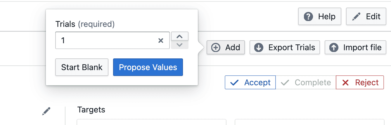 Add Trials Screenshot