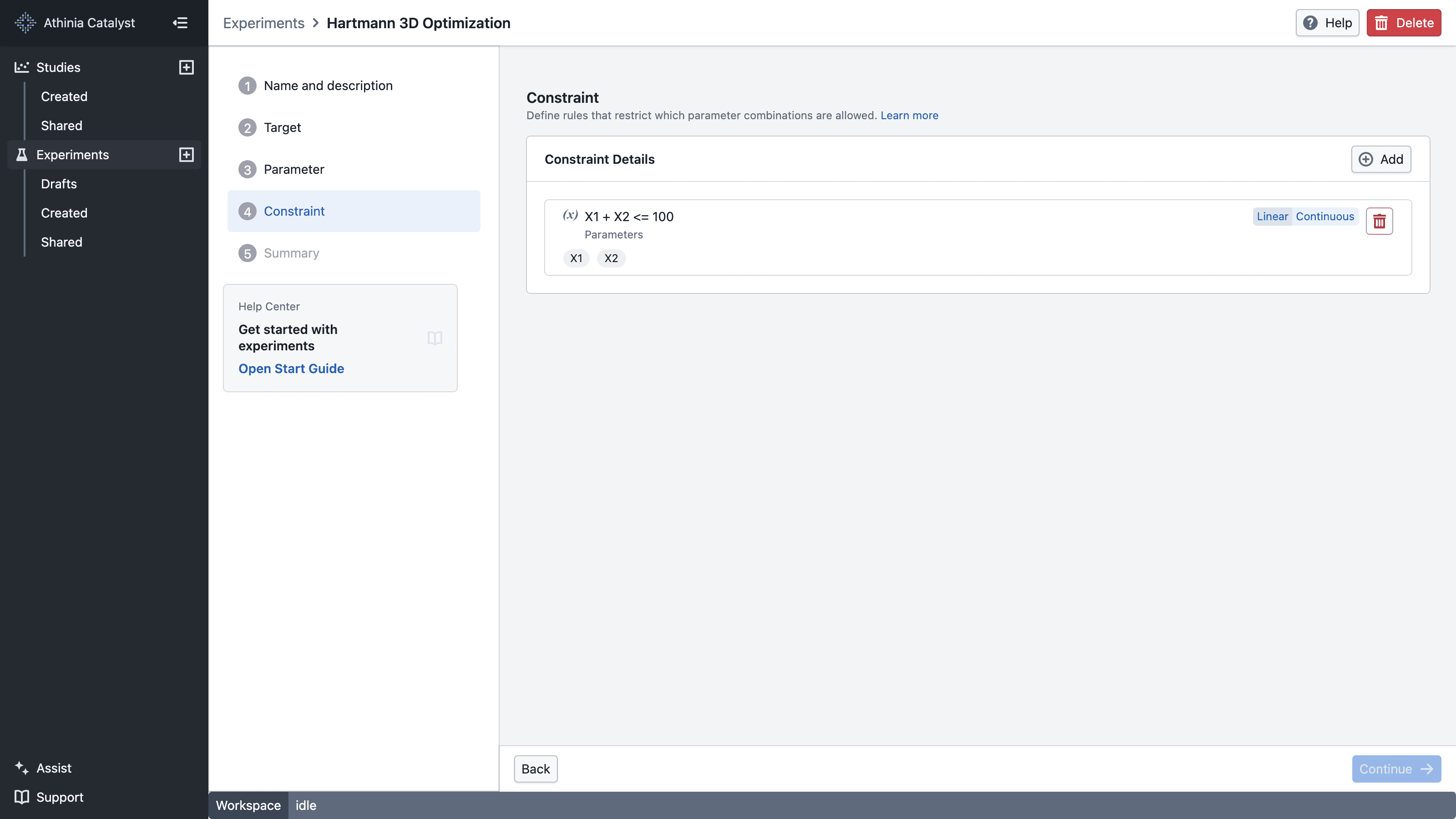 Constraints Screenshot