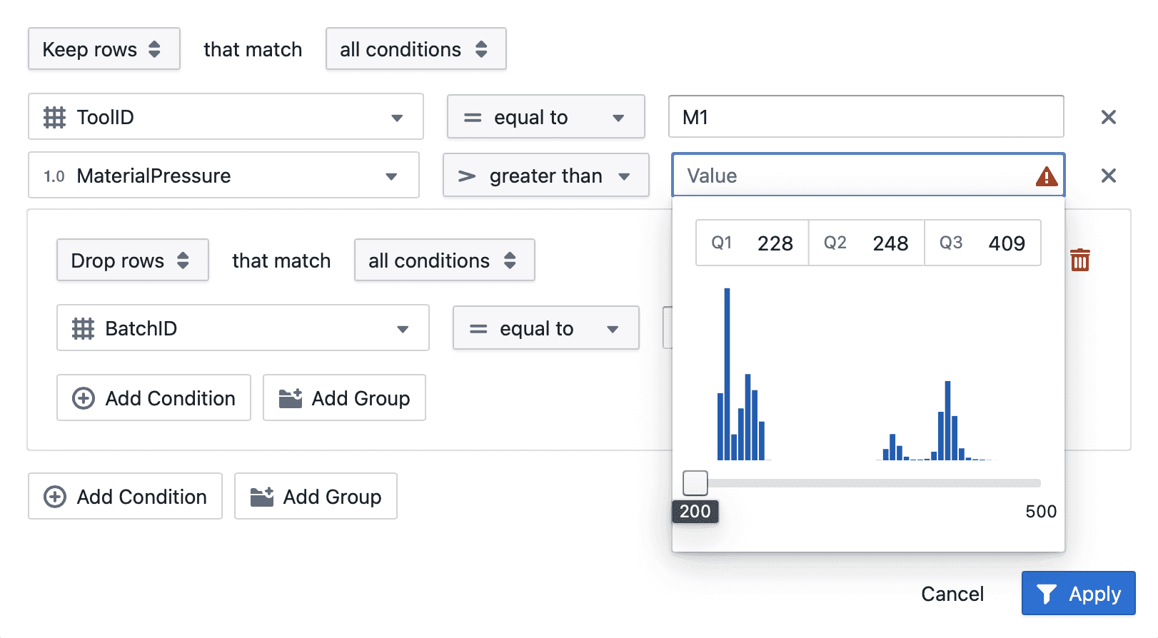 Filter Component Screenshot