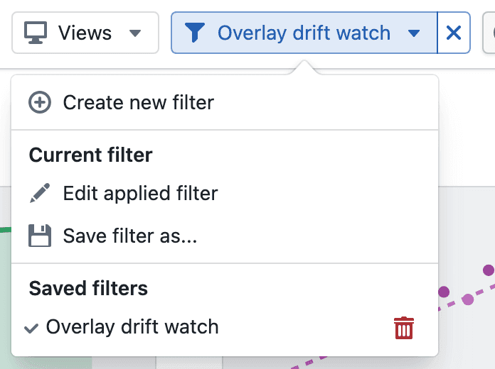 Saved Filters Menu