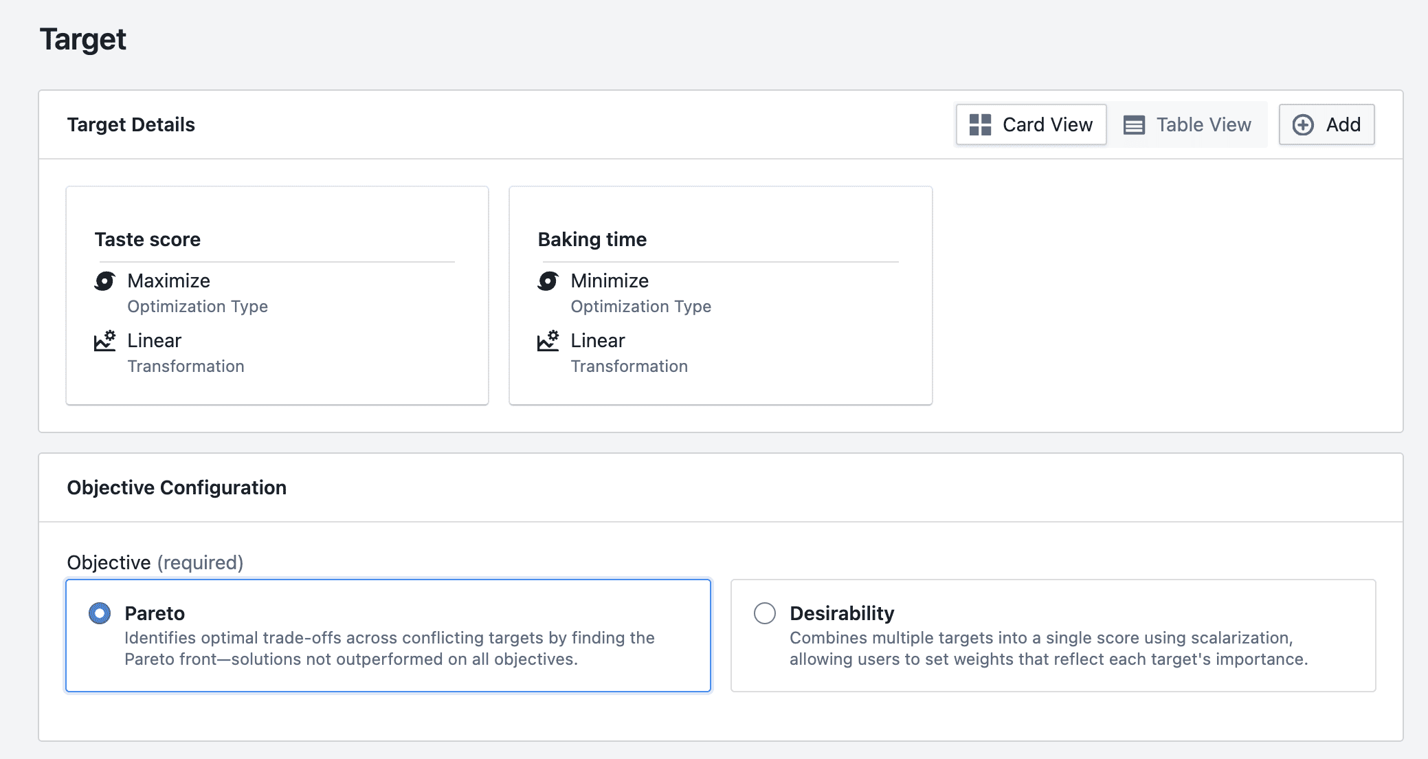 Targets Pareto Screenshot